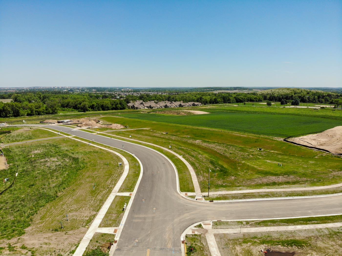 New housing development in Fahey Fields located in Fitchburg Wisconsin.